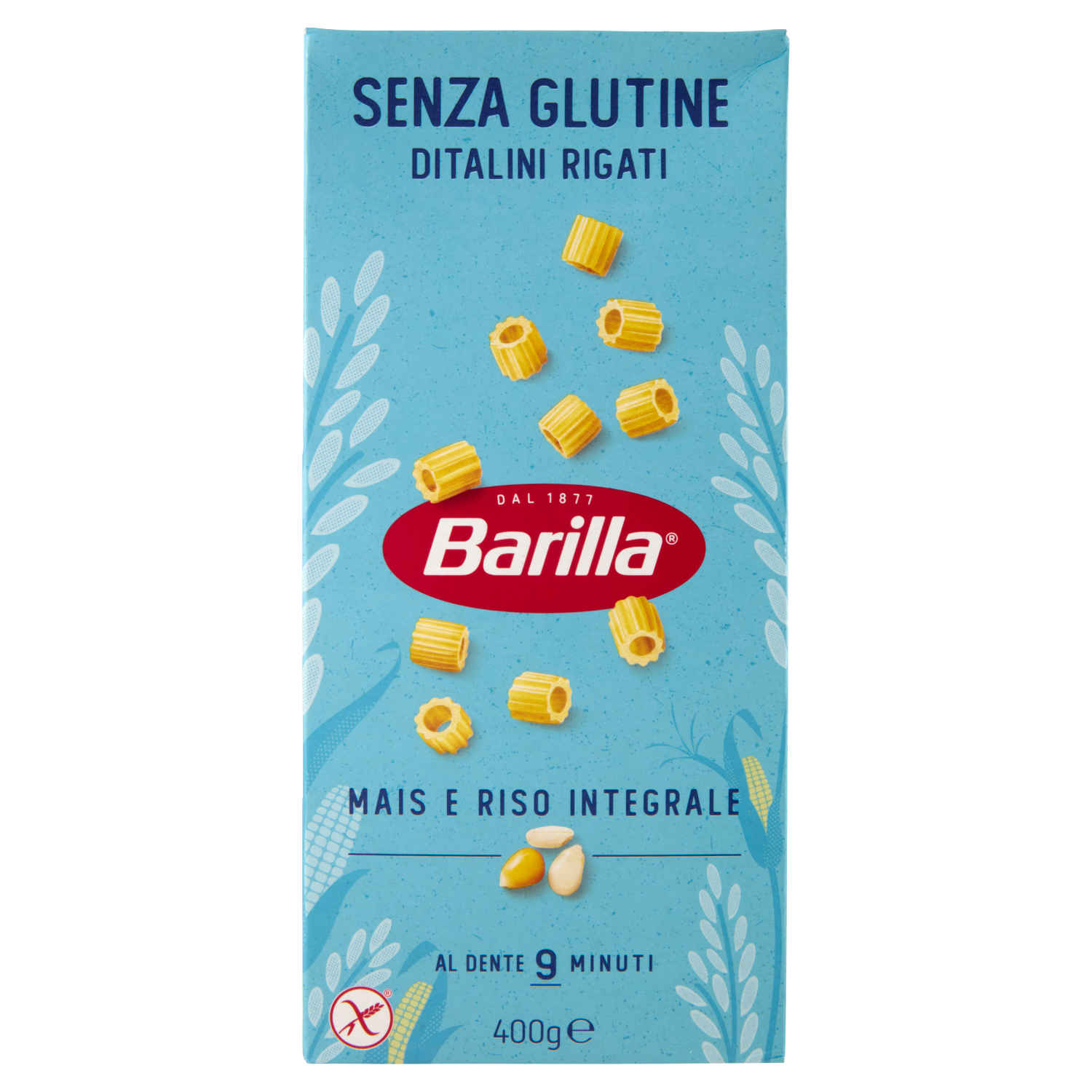 BARILLA PASTA SENZA GLUTINE DITALINI 400g (14 in a box)