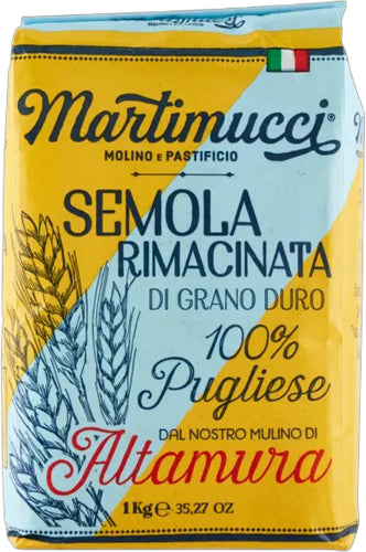 Martimucci Semola Rimacinatagrano Duro 100% Pugliese Kg 1 (10 In A Box) (£0.64 Each)