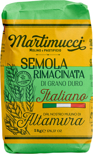 Martimucci Semola Rimacinatagrano Duro 100% Italia Kg 5 (1 In A Box) (£2.89 Each)