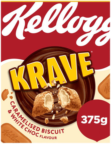 Kellogg'S Krave Caramelised Biscuit gr.375 (6 In A Box) (£2.72 Each)