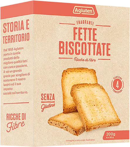 Agluten Fette Biscottate g.200s/Glutine (8 In A Box) (£1.91 Each)