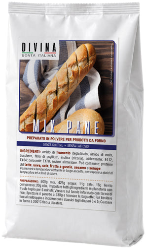 Divina Farina Mix Pane gr.500 Senza Glutine (12 In A Box) (£1.82 Each)