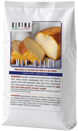 Divina Farina Mix Dolci gr.500 Senza Glutine (12 In A Box) (£1.78 Each)