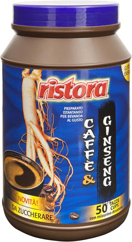 Ristora Caffe & Ginseng 50 Dosi Barattolo+Dosatore g.500 (6 In A Box) (£11.30 Each)