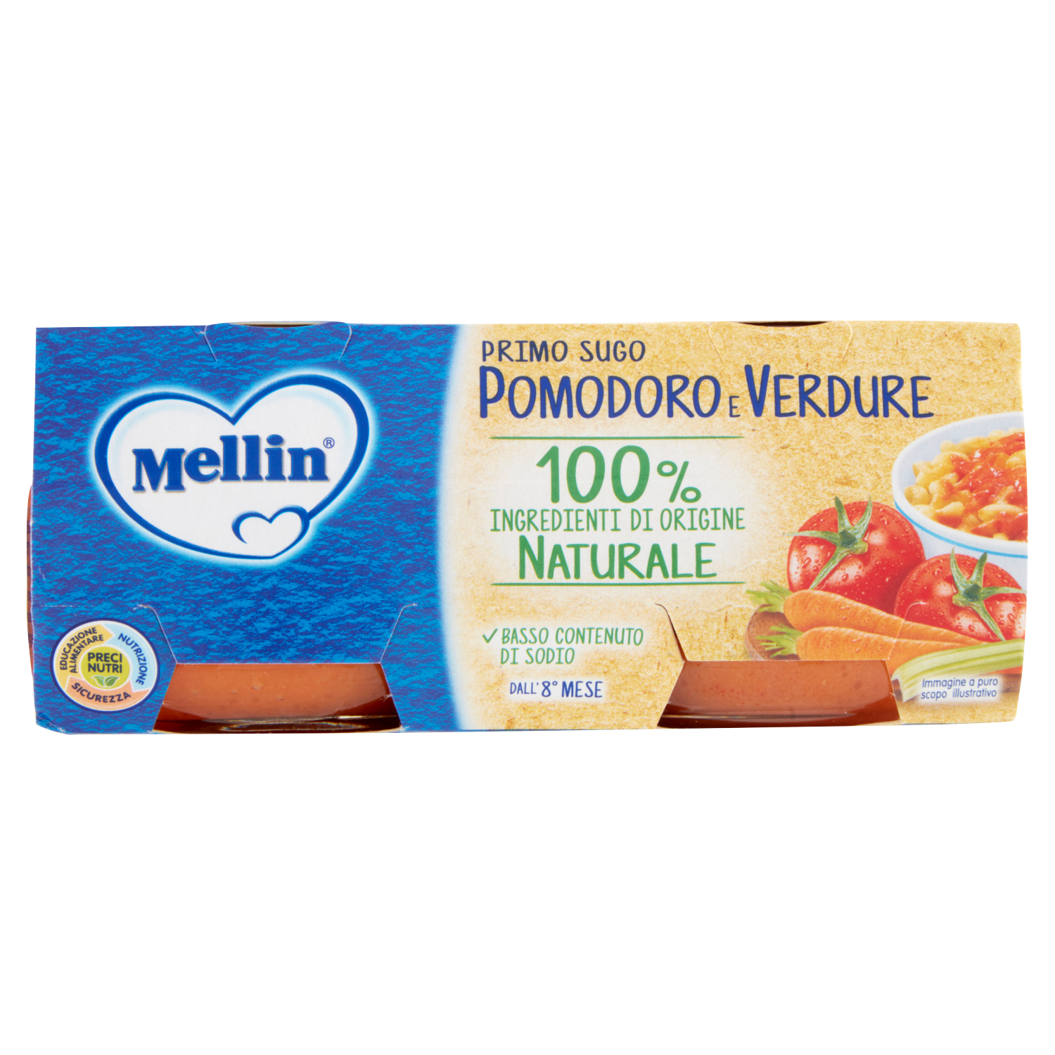 MELLIN SUGO POMODORO E VERDURE 80gx2 160g (12 in a box)