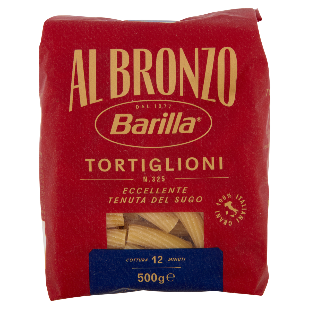 BARILLA BRONZO TORTIGLIONI 500g (16 in a box)