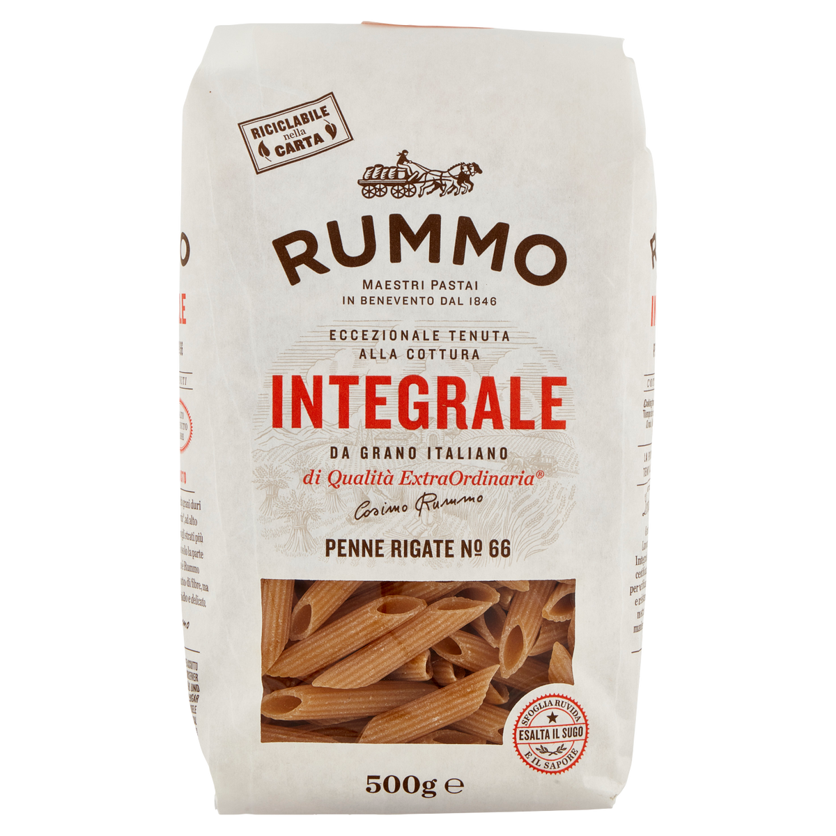 RUMMO 66 PENNE RIGATE INTEGRALI 500g (16 in a box)