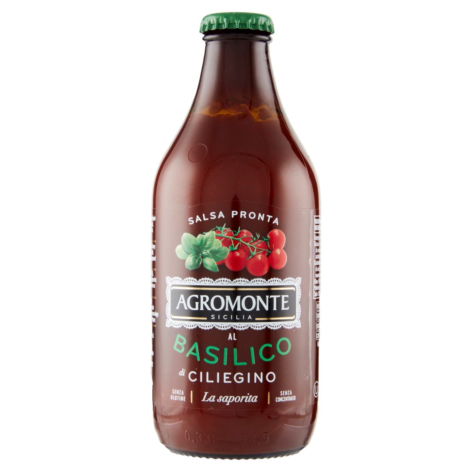 AGROMONTE SALSA CILIEGINO BASILICO 330g (12 in a box)