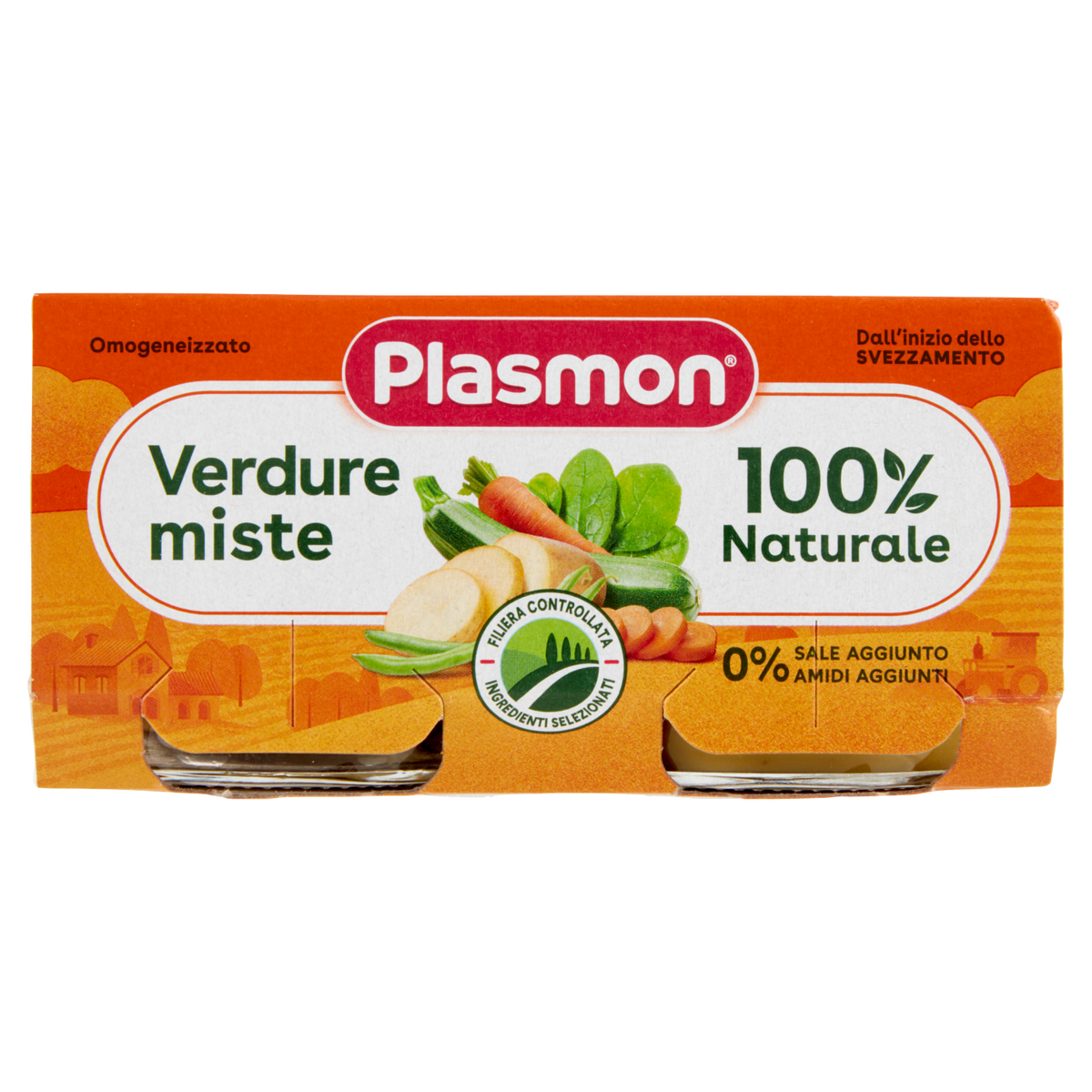 PLASMON OMOGENEIZZATO VERDURE MISTE 80g X2 160g (12 in a box)