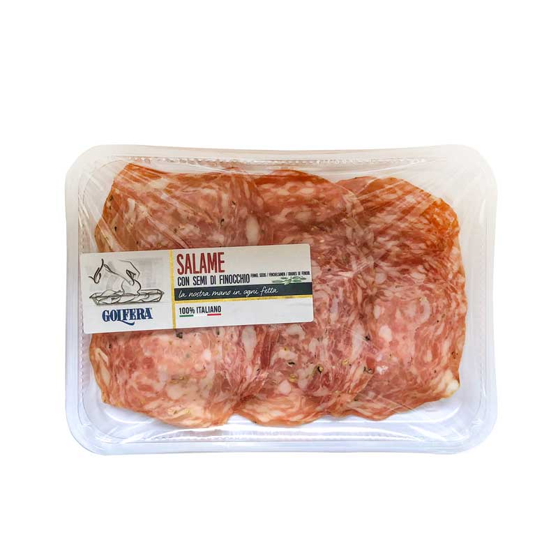 Golfera Sliced Salame with Fennel 70g (meat available from uk depot)