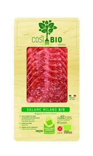 Golfera ORGANIC Sliced Salame Milano CosiBio 80g (meat available from uk store)