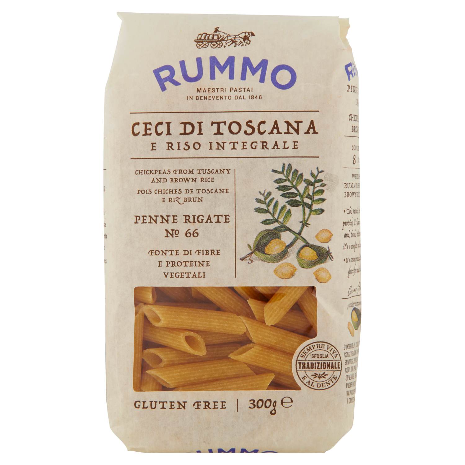 RUMMO PENNE RIGATE AI CECI N.66 300g (16 in a box)