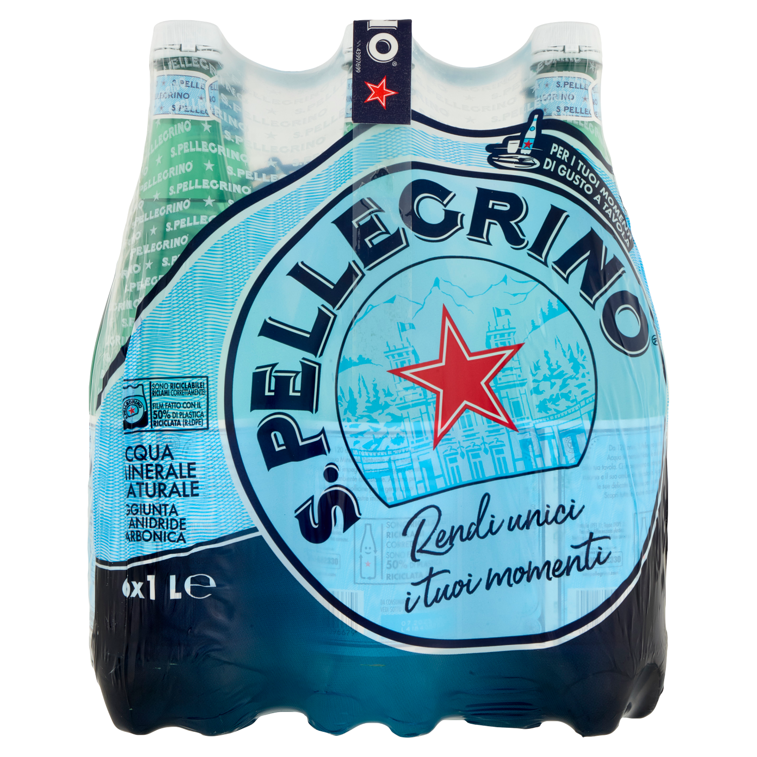 SANPELLEGRINO FRIZZANTE PET 1lt (6 in a box)