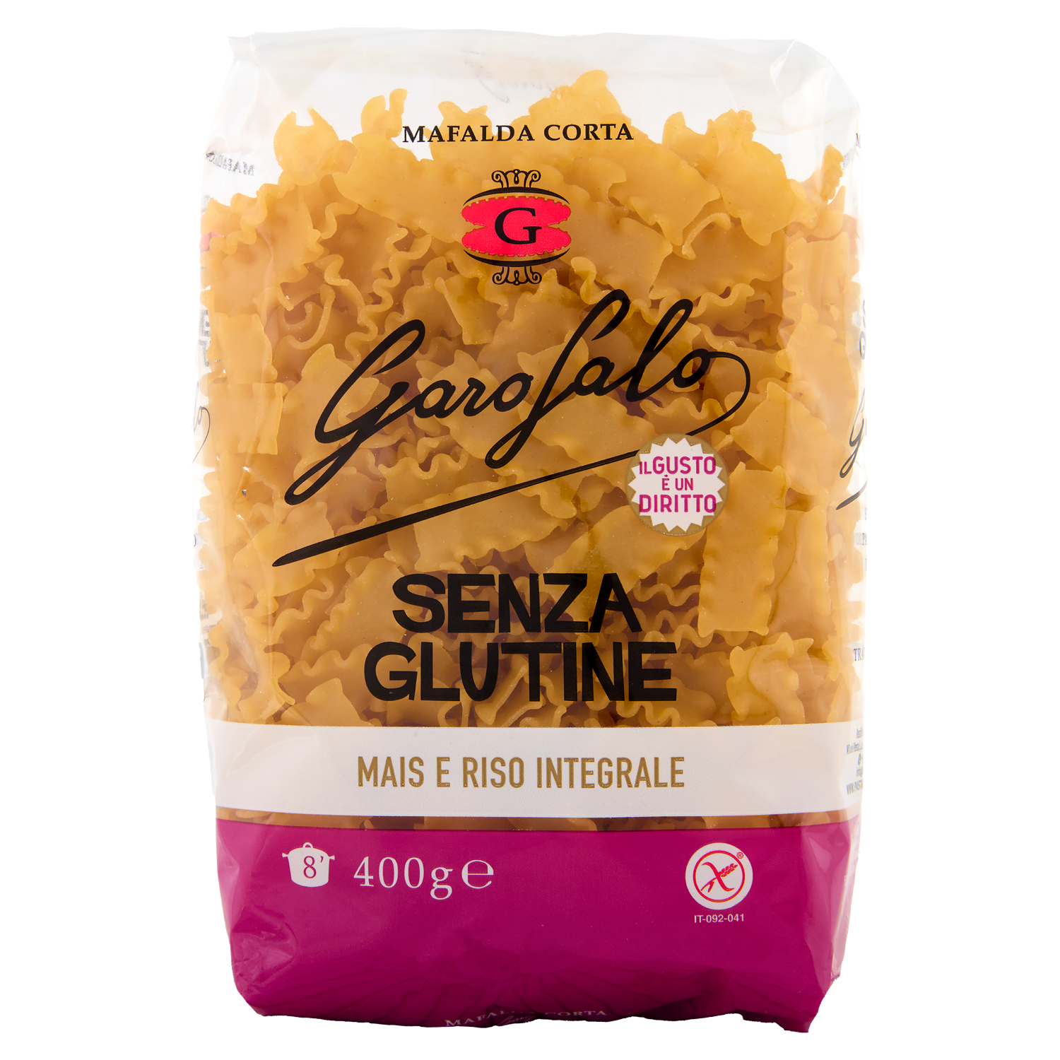 GAROFALO PASTA SENZA GLUTINE MAFALDE CORTE 500g (12 in a box)