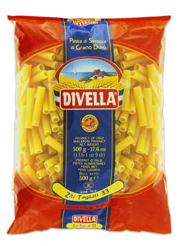 DIVELLA PASTA DI SEMOLA ZITI TAGLIATI N.33 500g (24 in a box)