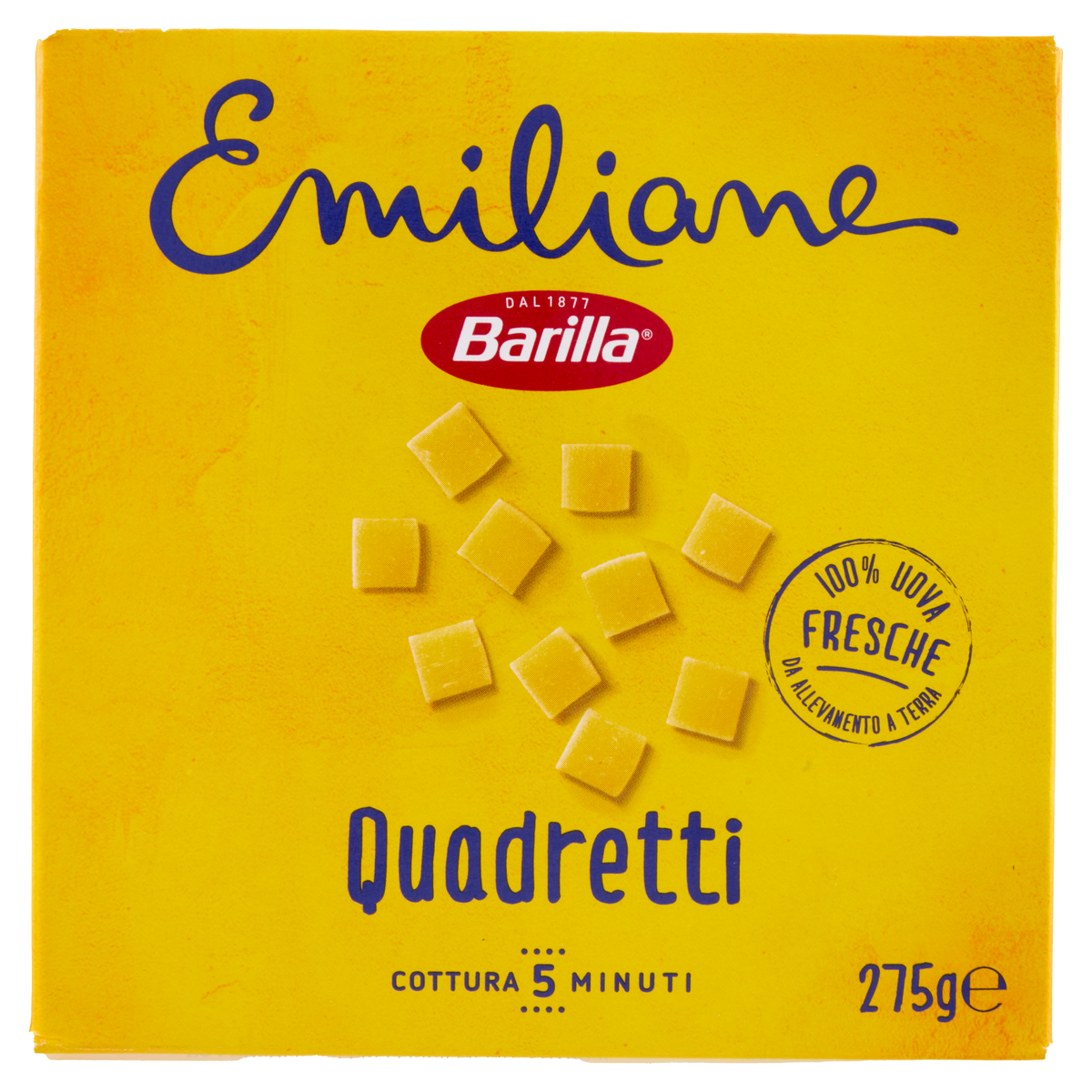 BARILLA EMILIANE QUADRETTI ALL'UOVO 275g (24 in a box)