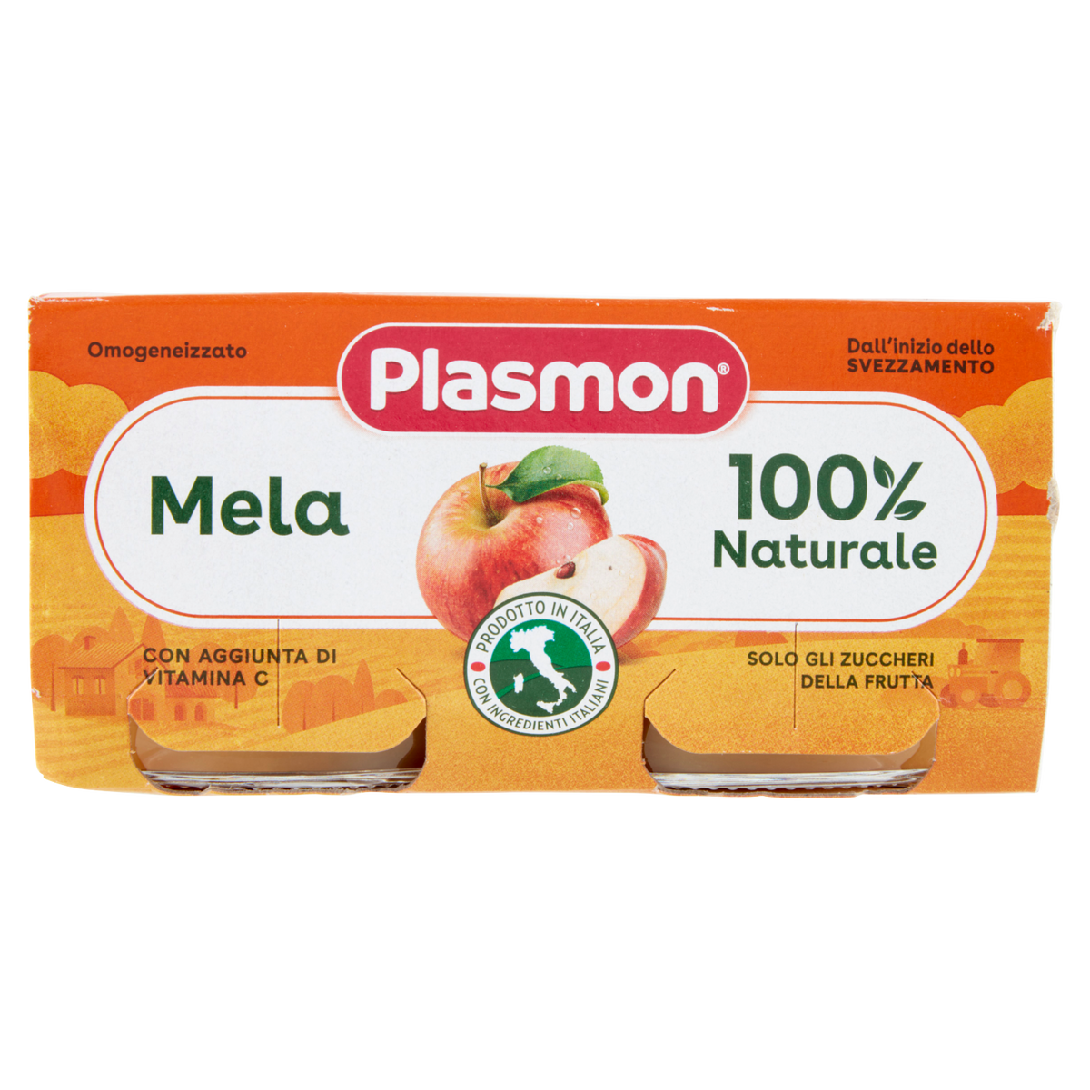 PLASMON OMOGENEIZZATO MELA 80gX2 160g (12 in a box)