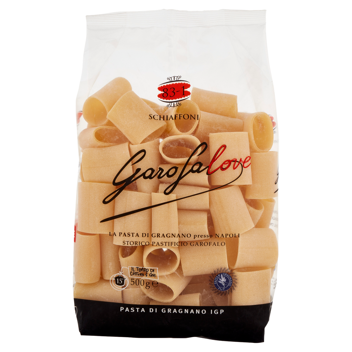 GAROFALO PASTA DI SEMOLA FORMATI SPECIALI SCHIAFFONI 500g (12 in a box)