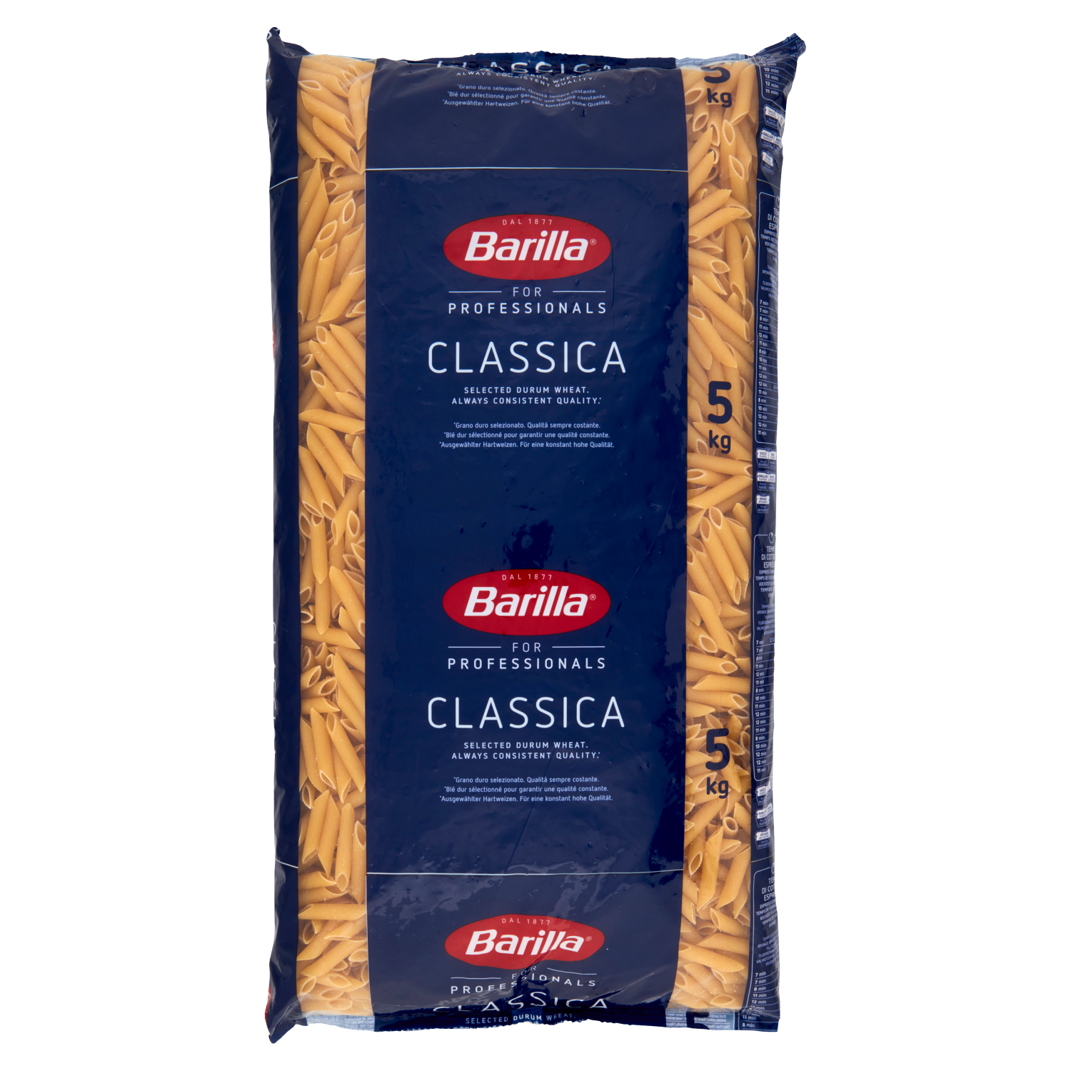 BARILLA PASTA DI SEMOLA PENNE RIGATE 5kg (3 in a box)