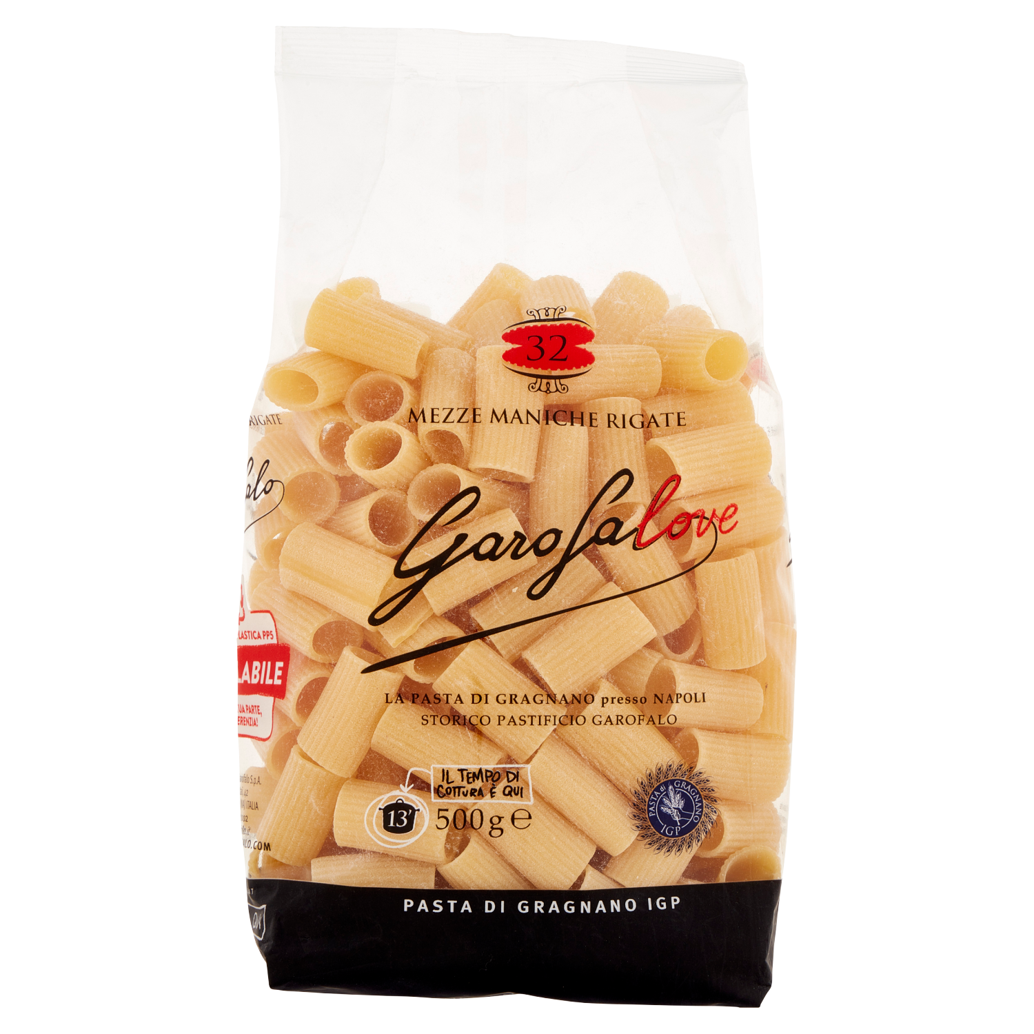 GAROFALO PASTA DI SEMOLA MEZZE MANICHE RIGATE 500g (16 in a box)