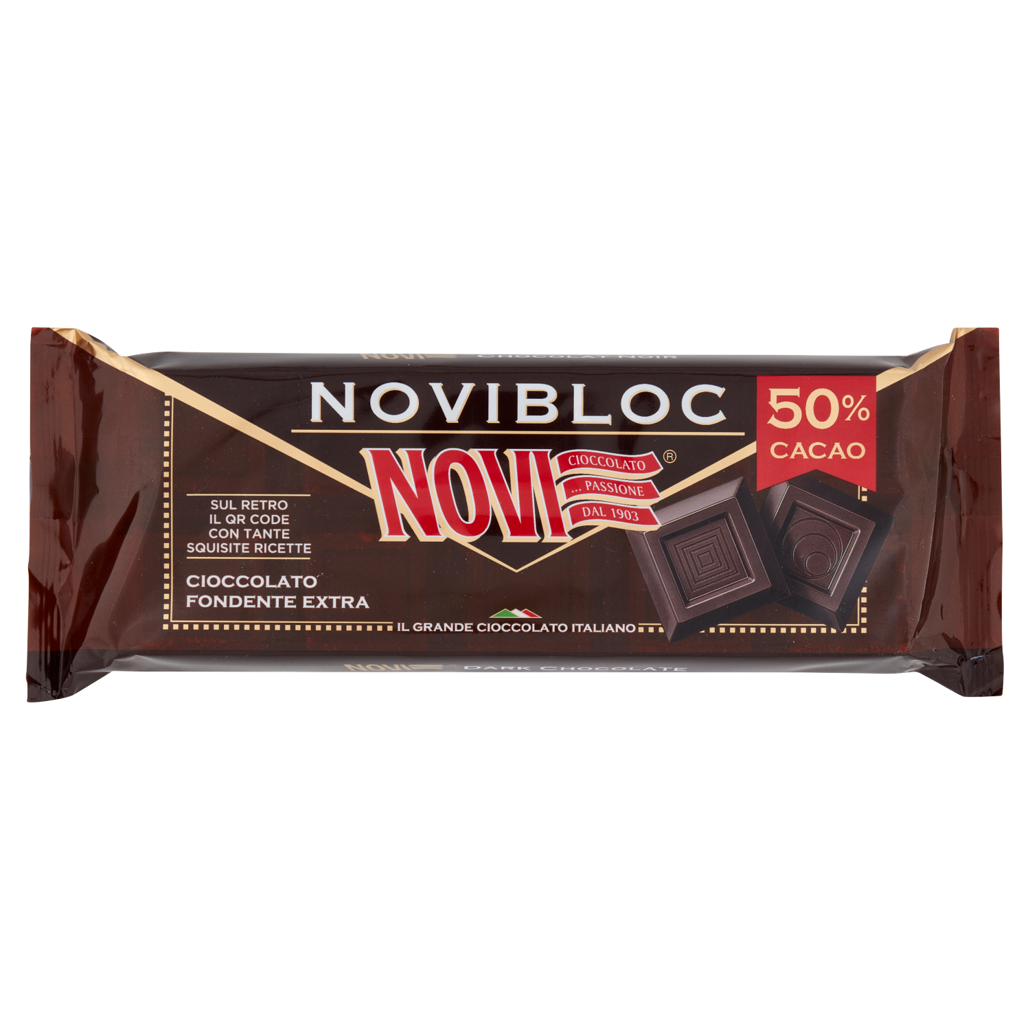 NOVI CIOCCOLATO FONDENTE BLOC 500g (8 in a box)