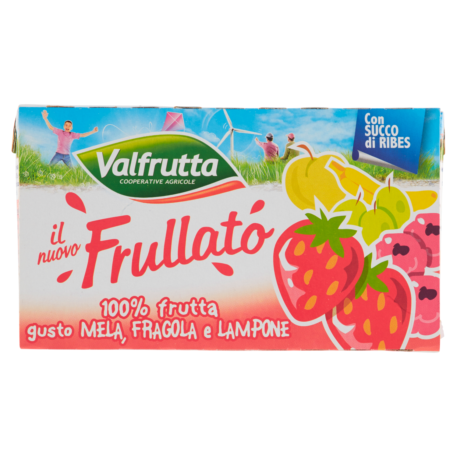 VALFRUTTA FRULLATO MIX FRAGOLA LAMPONE E MELA 125mlX3 375ml (8 in a box)