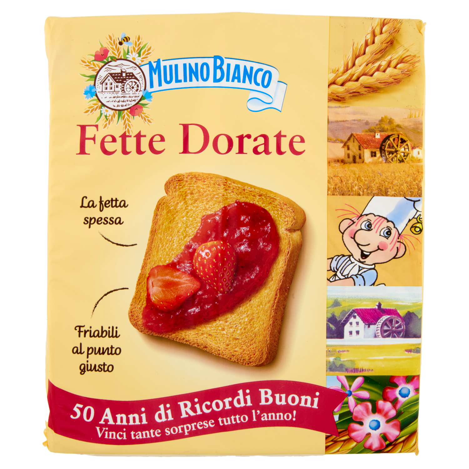 MULINO BIANCO FETTE BISCOTTATE DORATE X36 315g (32 in a box)