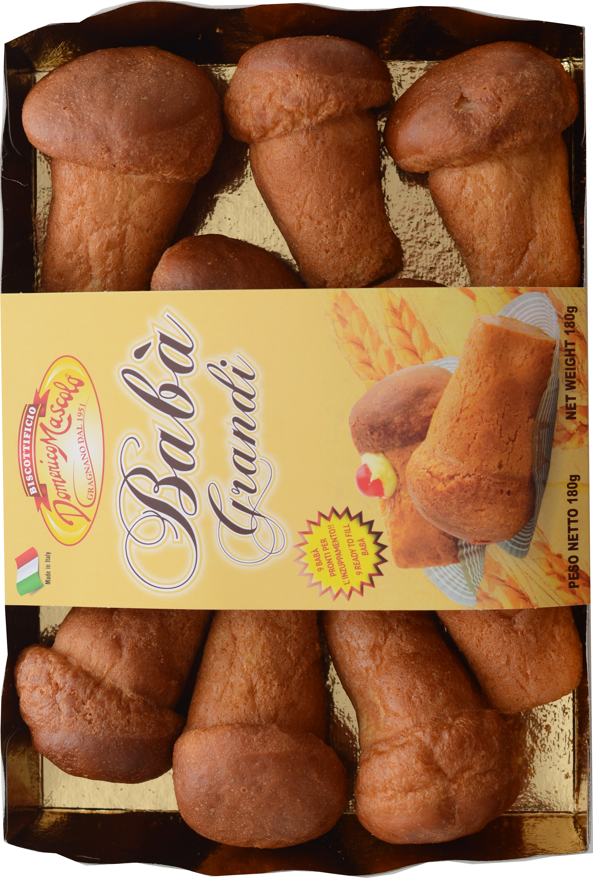 BISCOTTIFICIO MASCOLO BABÀ GRANDI 180g (6 in a box)