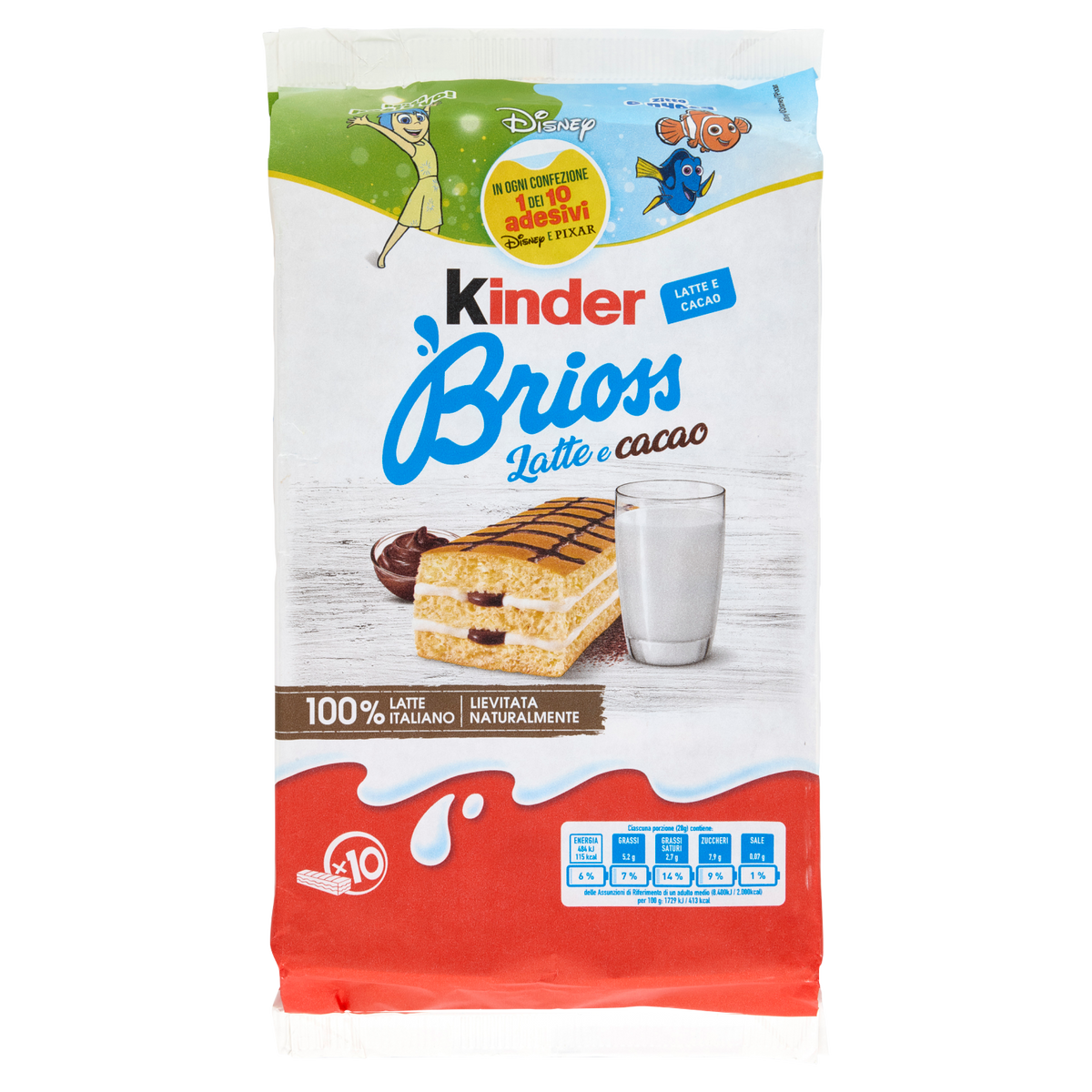 KINDER BRIOSS LATTE E CACAO X10 280g (12 in a box)