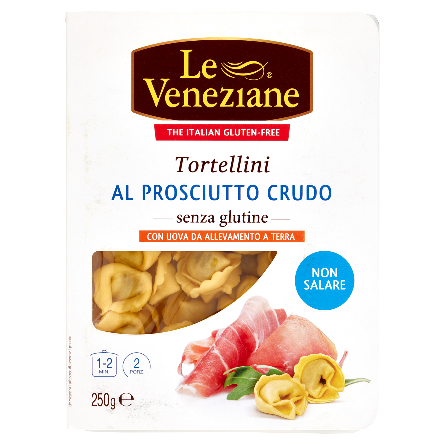 LE VENEZIANE TORTELLINI PROSCIUTTO CRUDO SENZA GLUTINE 250g (6 in a box)
