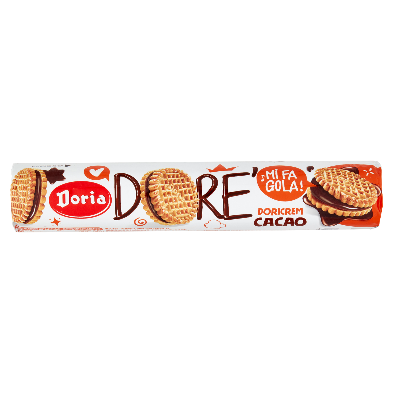 DORIA DORICREM BISCOTTI CACAO 150g (27 in a box)