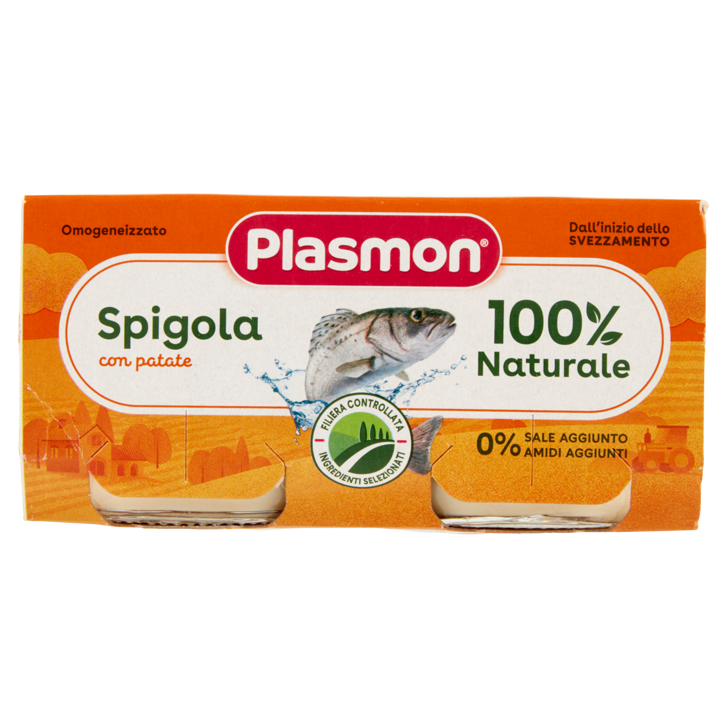 PLASMON OMOGENEIZZATO SPIGOLA 80g X2160 g (12 in a box)