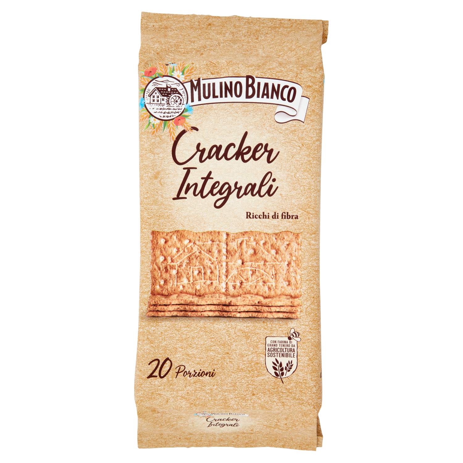 MULINO BIANCO CRACKER INTEGRALI X20 500g (9 in a box)