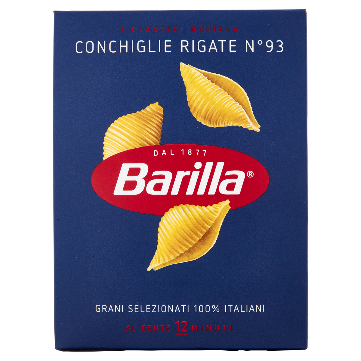 BARILLA PASTA DI SEMOLA CONCHIGLIE RIGATE N.93 500g (24 in a box)