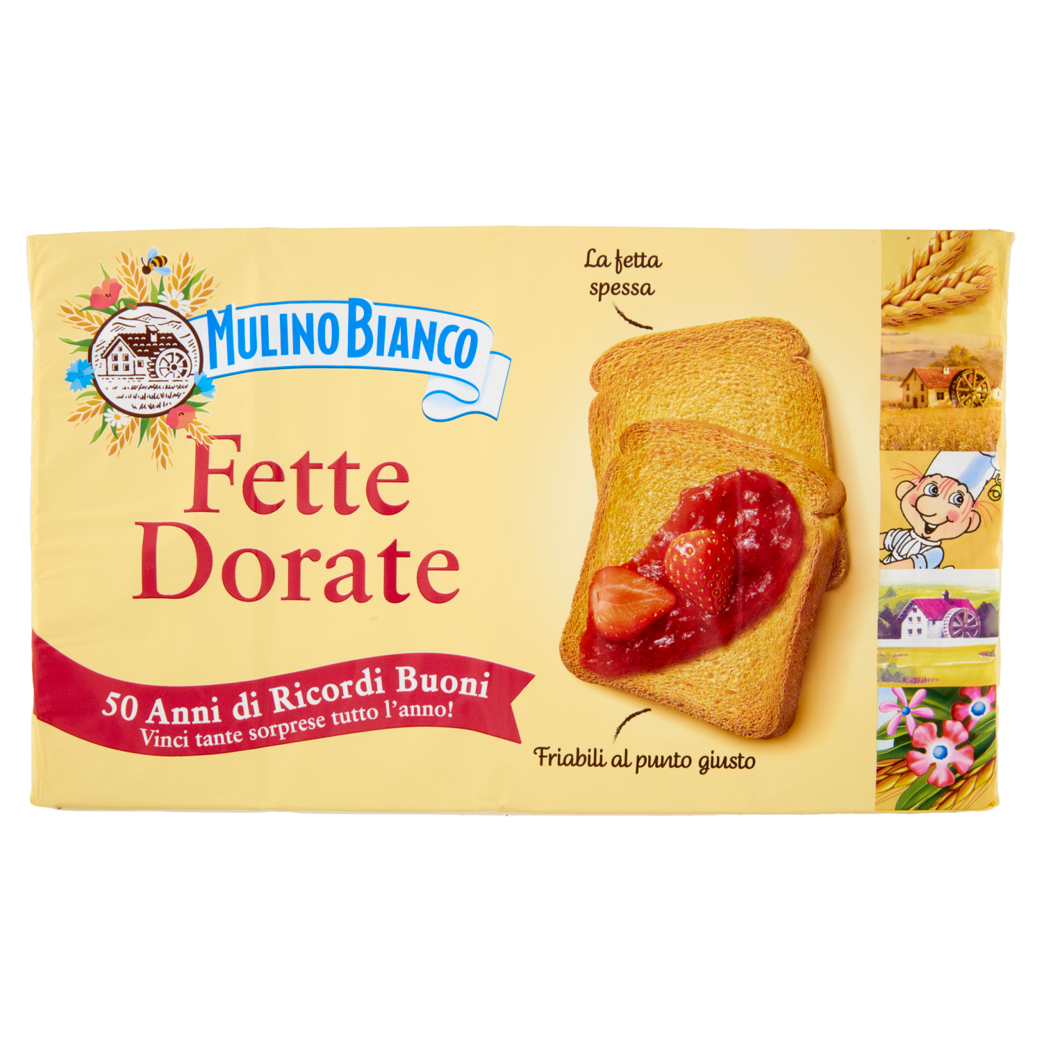 MULINO BIANCO FETTE BISCOTTATE DORATE X72 630g (16 in a box)