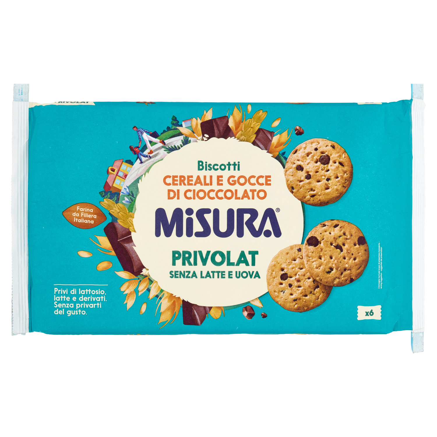 MISURA BISCOTTI CEREALI E GOCCE GIOCCOLATO no milk and egg 280g (10 in a box)