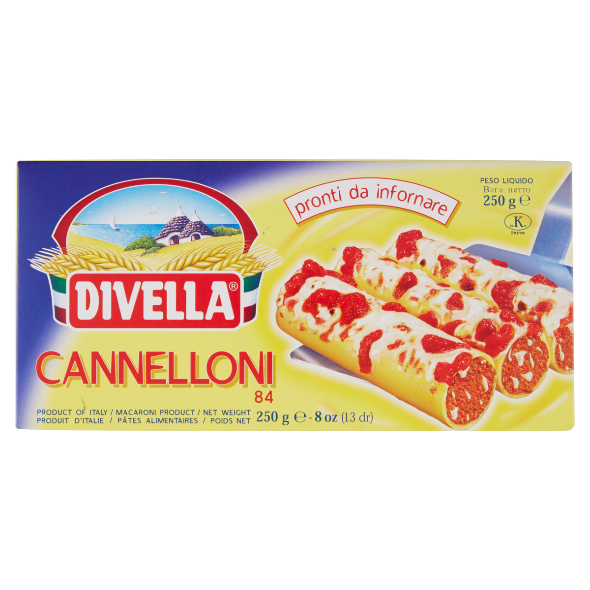 DIVELLA CANNELLONI SEMOLA 250g (24 in a box)