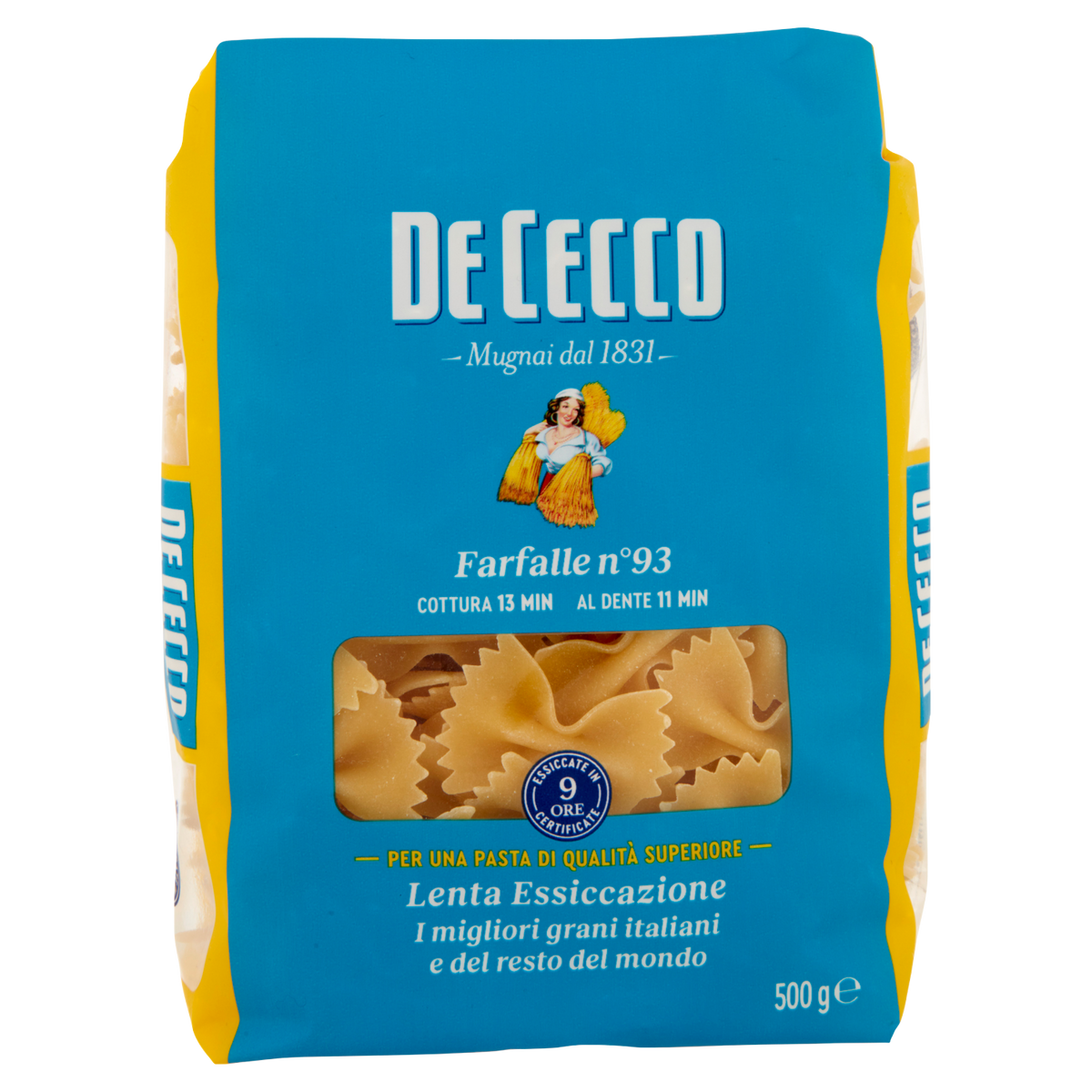 DE CECCO PASTA DI SEMOLA FARFALLE SPECIALI 500g (24 in a box)
