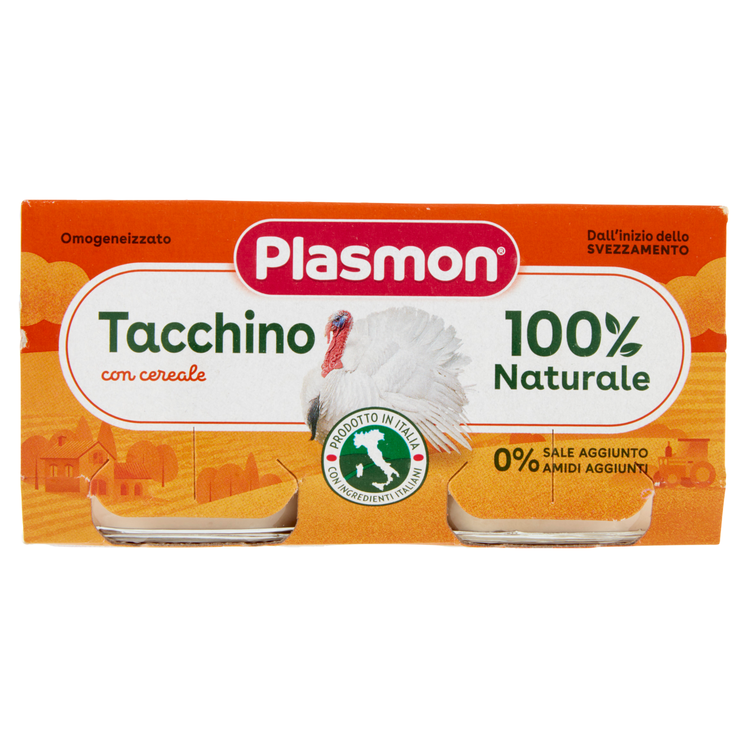 PLASMON OMOGENEIZZATO TACCHINO 80g X2 160g (12 in a box)
