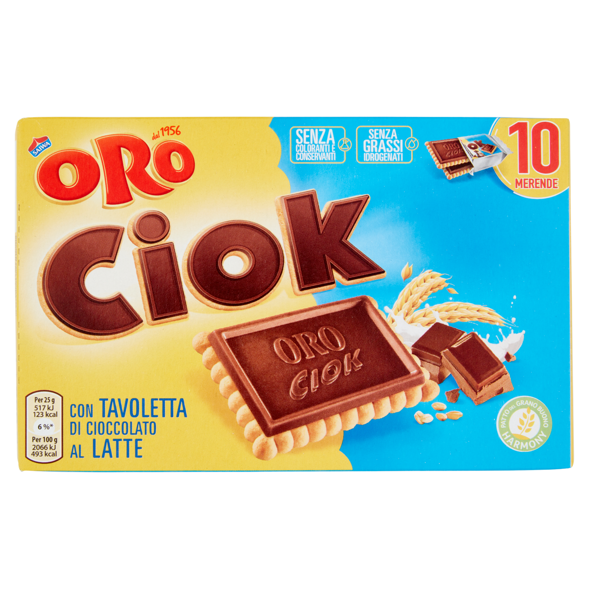 SAIWA ORO CIOCK AL LATTE X10 250g (14 in a box)