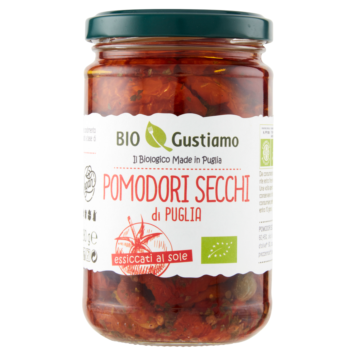BIO GUSTIAMO POMODORI SECCHI IN OLIO EXTRAVERGINE D'OLIVA 280g (6 in a box)