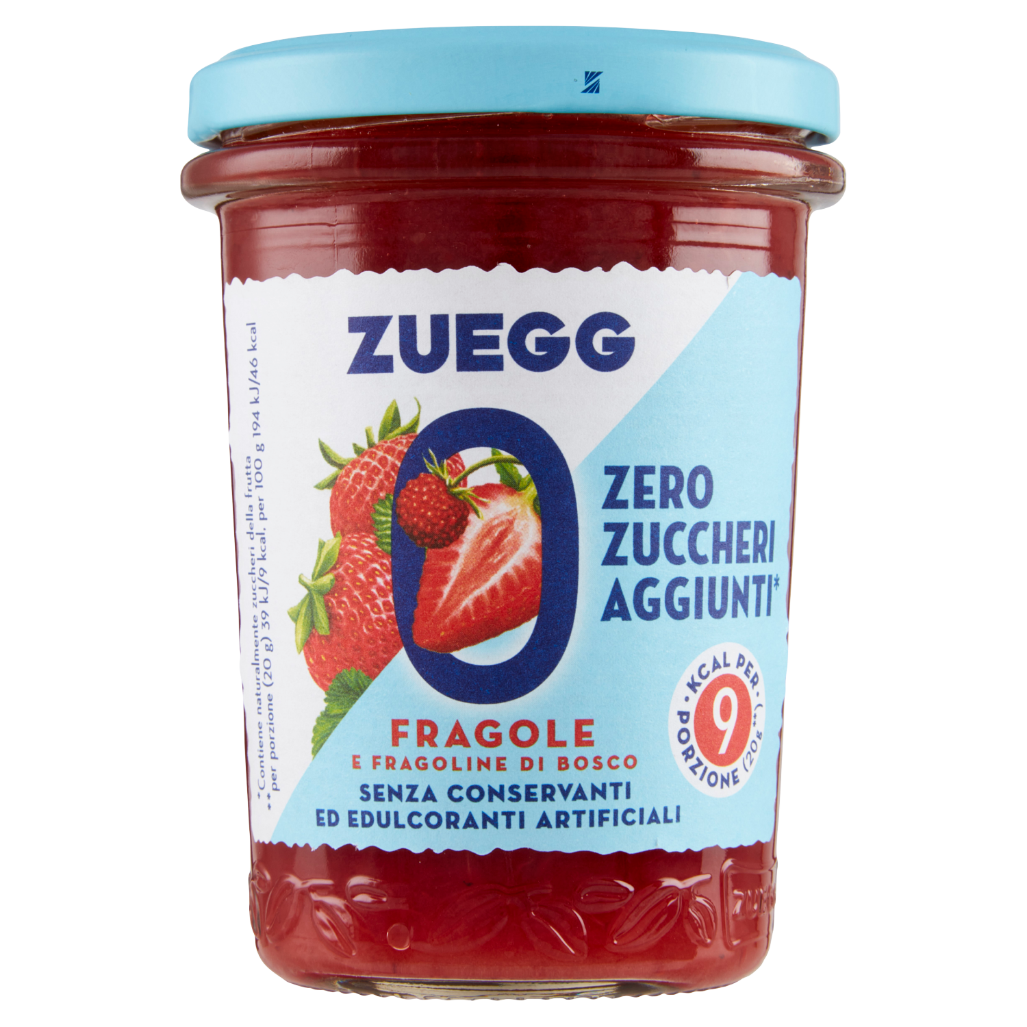 ZUEGG CONFETTURE FRAGOLE no added sugar 220g (8 in a box)