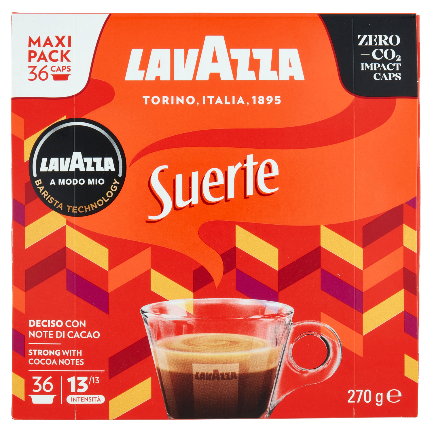 LAVAZZA A MODO MIO SUERTE 36CAPS 270g (10 in a box)