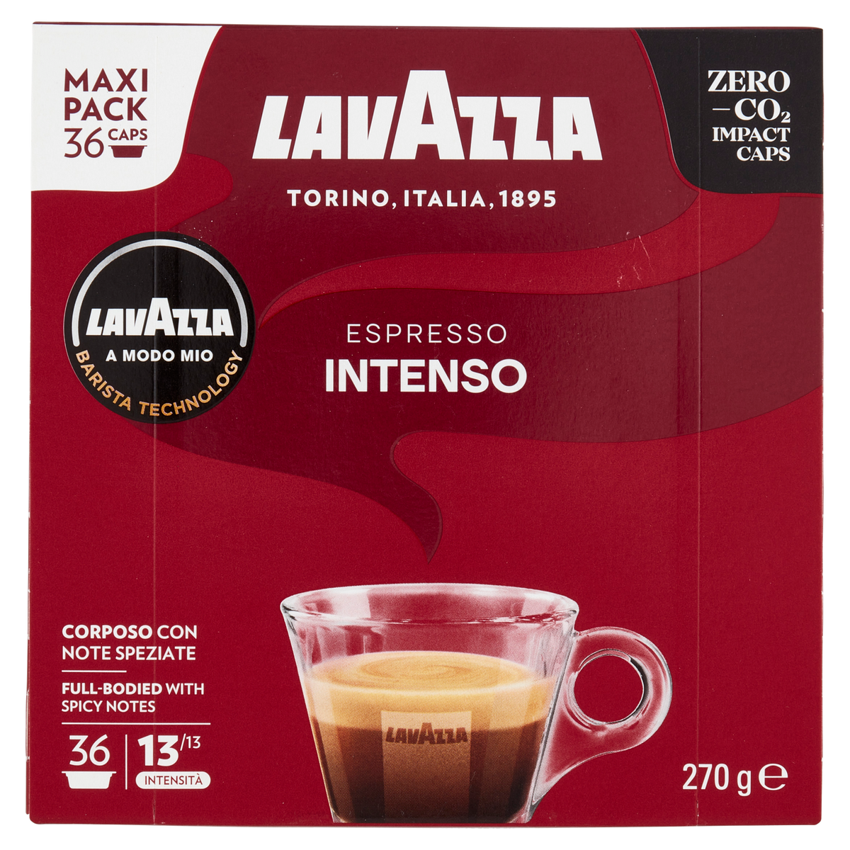 LAVAZZA A MODO MIO INTENSO 36 CAPS 270g (10 in a box)