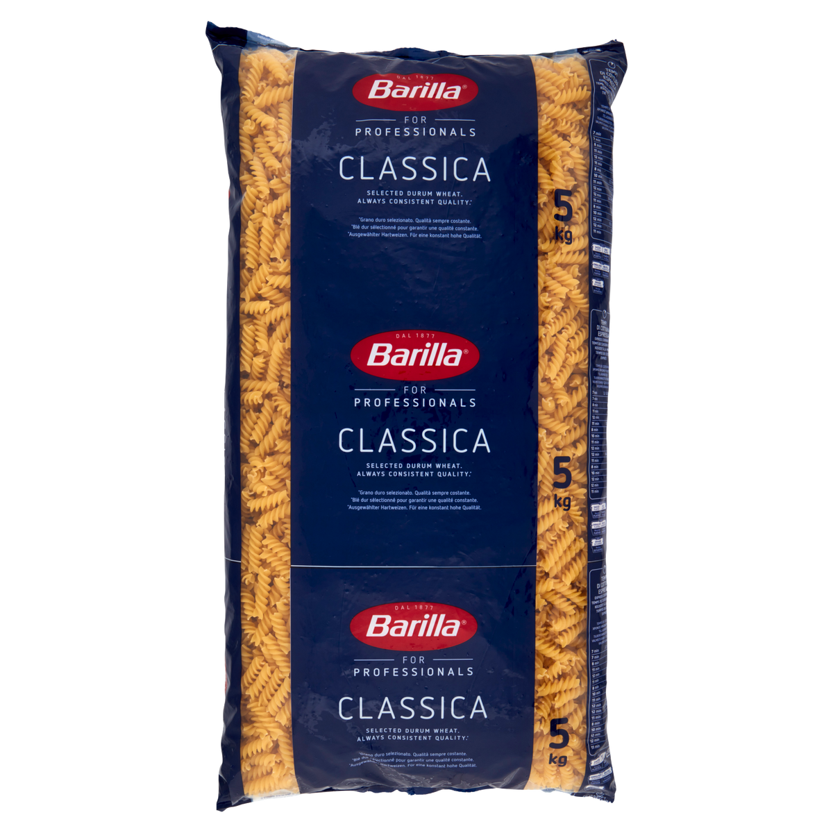 BARILLA PASTA DI SEMOLA FUSILLI 5kg (3 in a box)