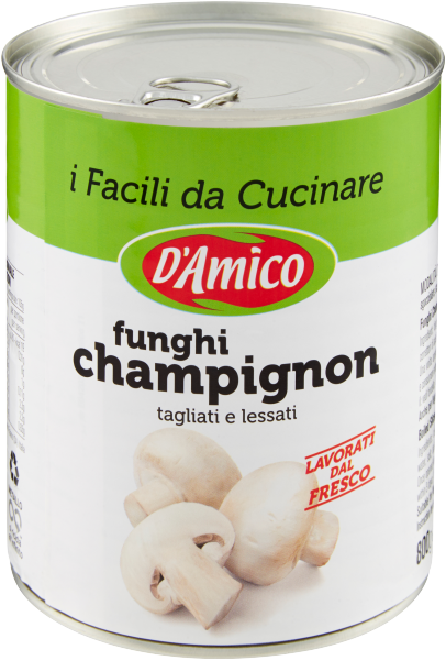 D'Amico Funghi Champignons Tagliati 800 Gr