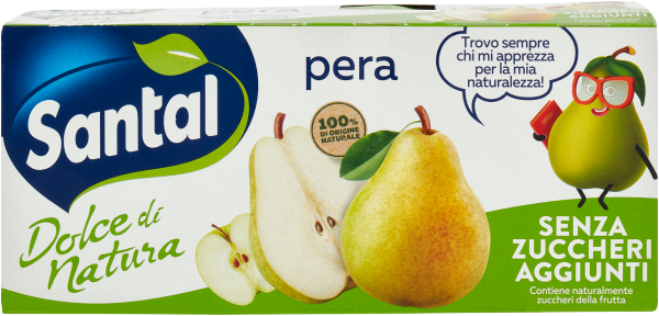 Santal Pera Brick Senza Zuccheri Agg. 3 X 200Gr - 600 Gr