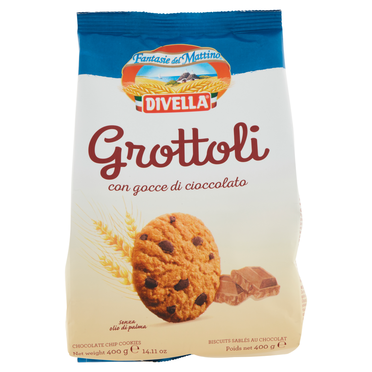 DIVELLA GROTTOLI FROLLINI CIOCCOLATO 400g (18 in a box)