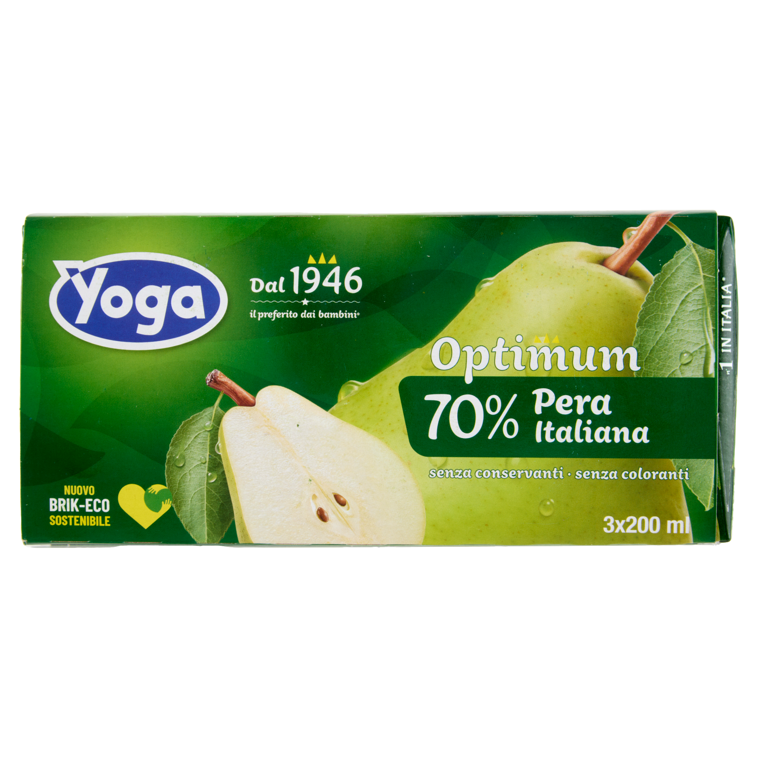 YOGA OPTIMUM SUCCO PERA 200ml X3 600ml (8 in a box)