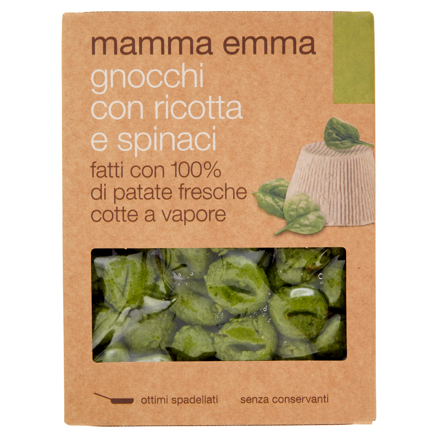 MAMMA EMMA GNOCCHI RICOTTA E SPINACI 400g (6 in a box)